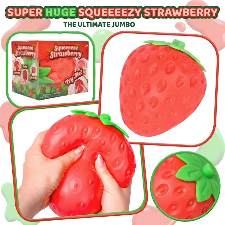 Squeeeeze Jumbo Strawberry Squishy