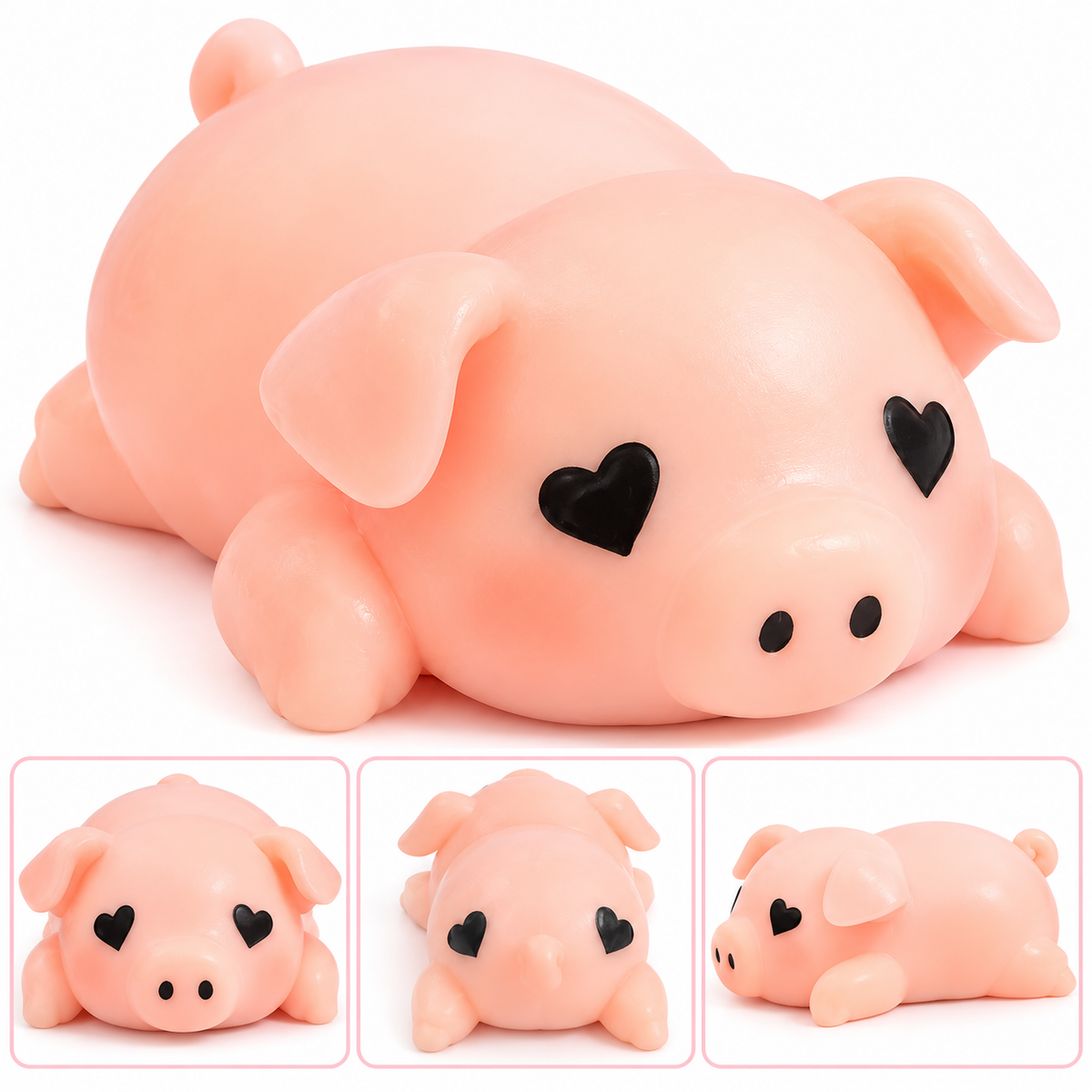 Jumbo Heart Pig Squishy