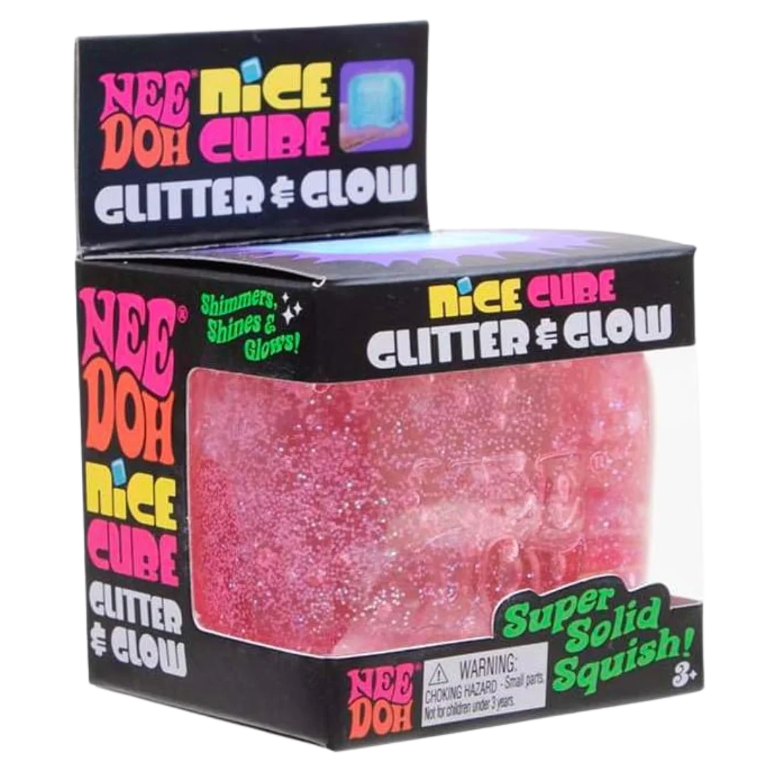 NeeDoh Nice Cube Glitter + Glow