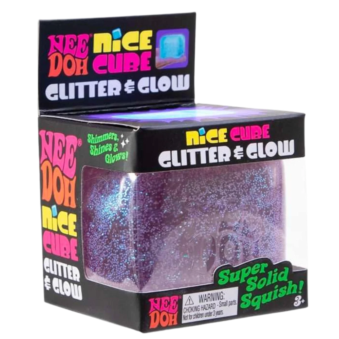 NeeDoh Nice Cube Glitter + Glow