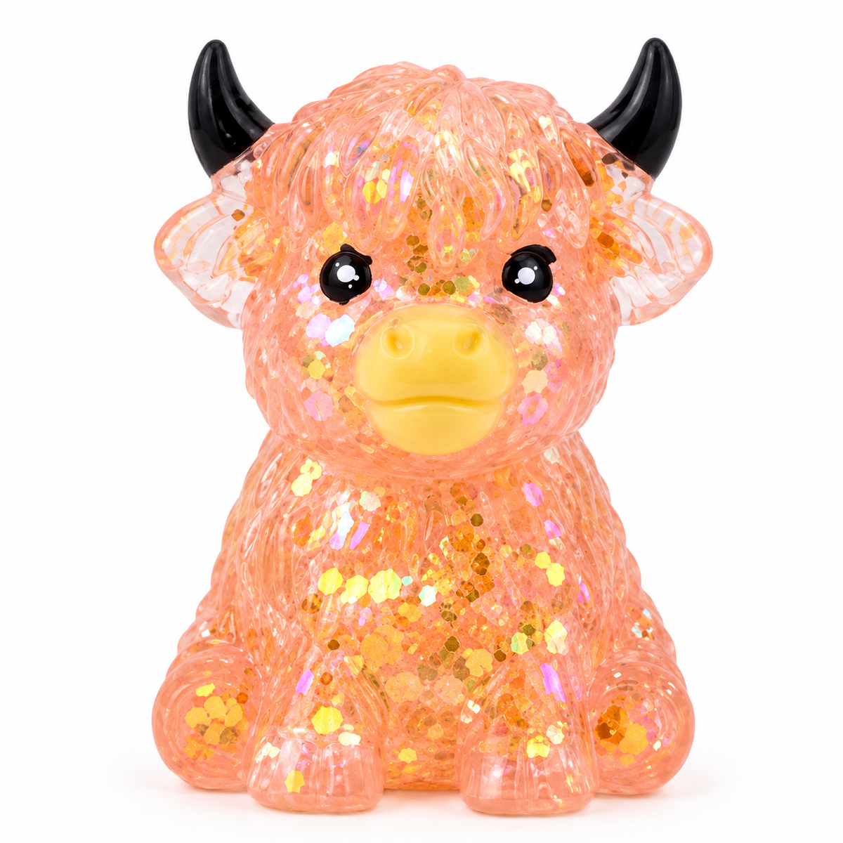 Glitter Highland Cow Squeeze Toy