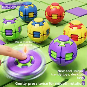 Push To Spin Fidget Ball