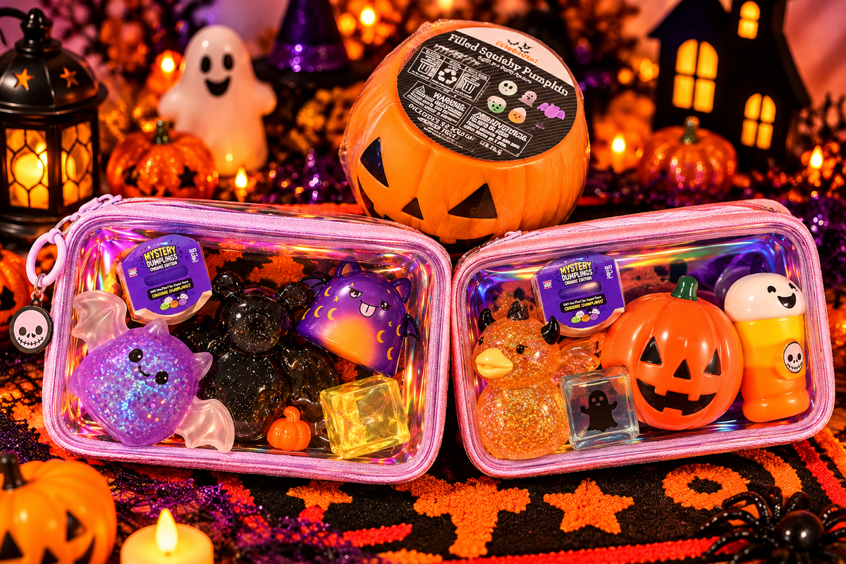 Halloween Medium Squishy Take-Along Case + Surprise Bundle
