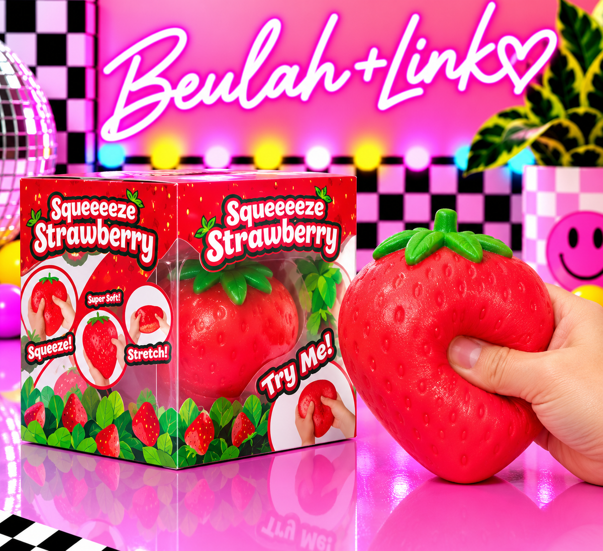 Squeeeeze Jumbo Strawberry Squishy