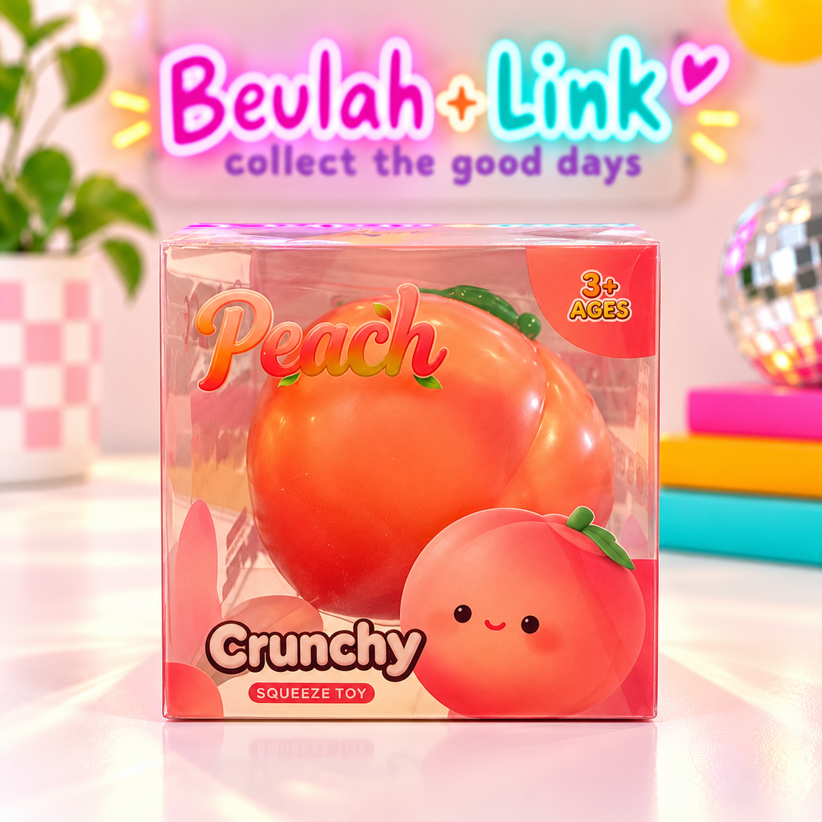 Crunchy Peach Squeeze Toy