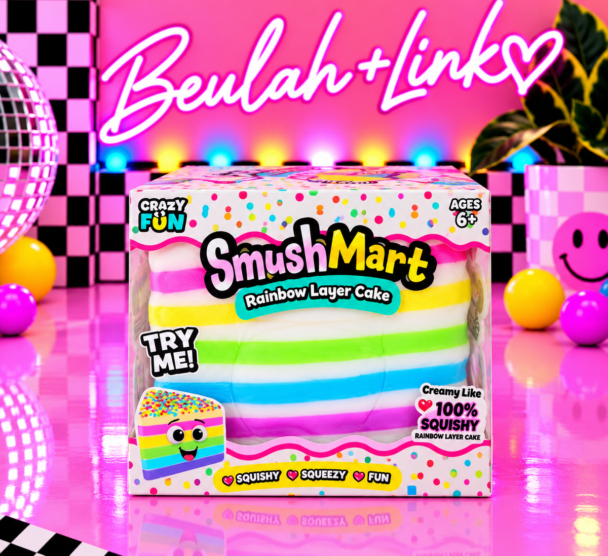 Smushmart Rainbow Layer Cake