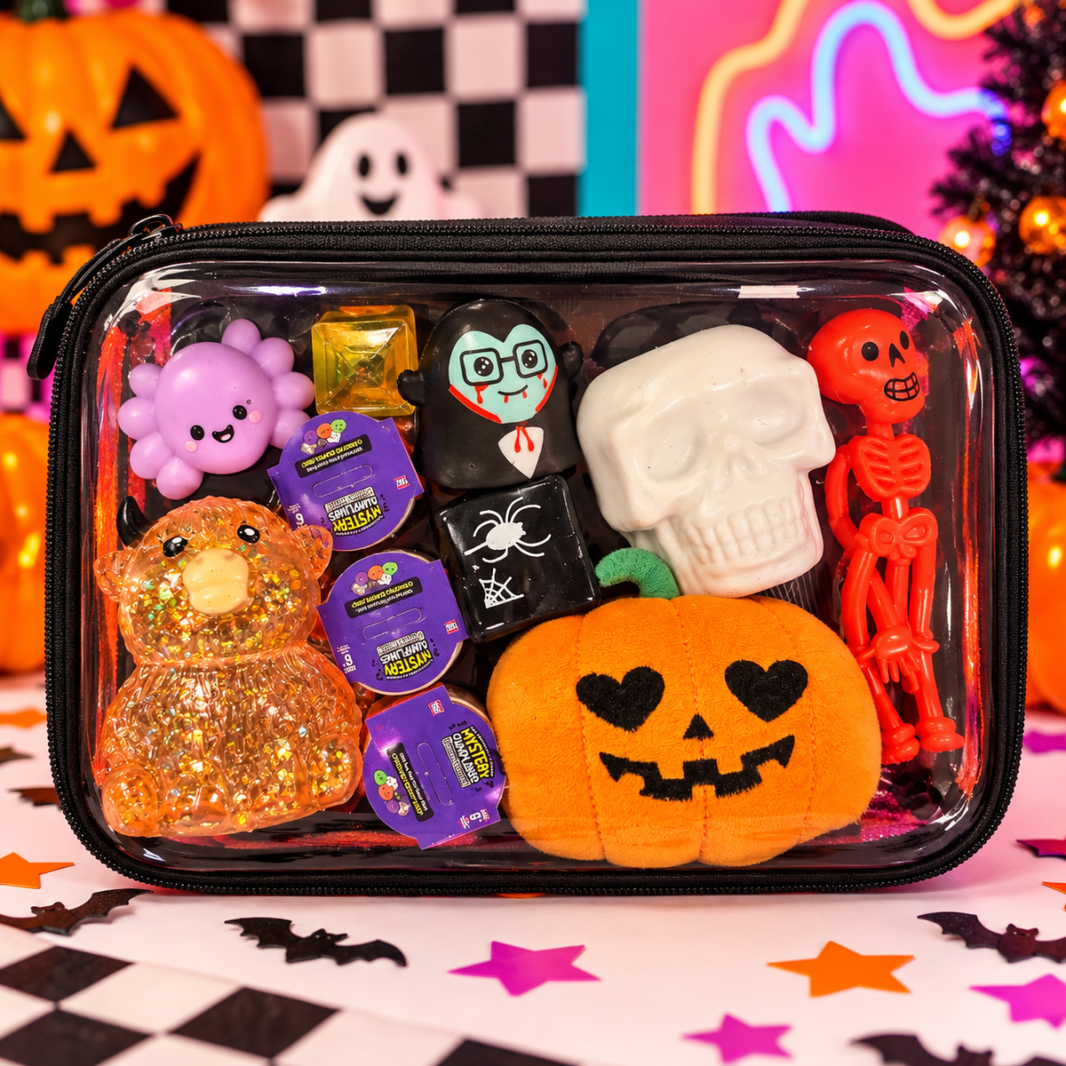Halloween Large Squishy Take-Along Case + Surprise Bundle