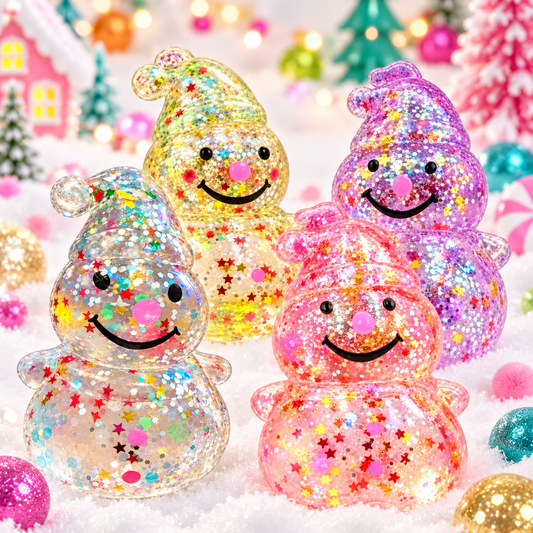 Sparkling Snow Man Squishy