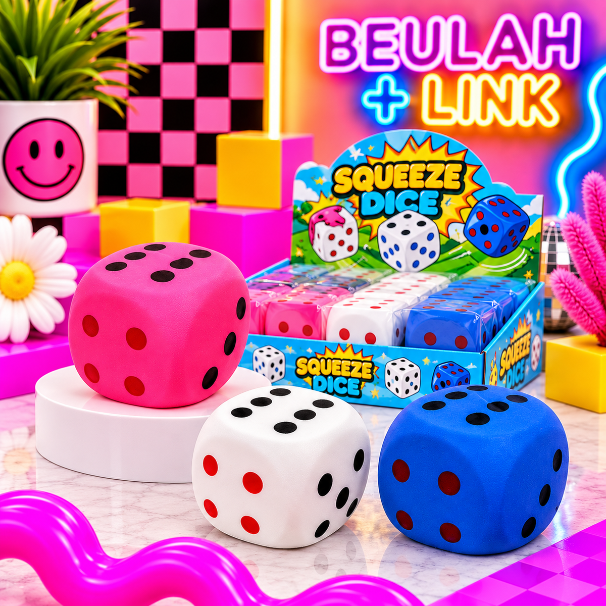 Colorful Soft Fluffy Dice