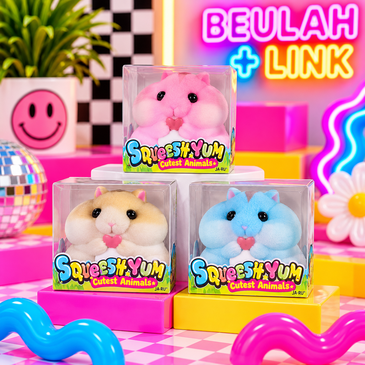 Ja-Ru Squeesh yum Velvet Hamster