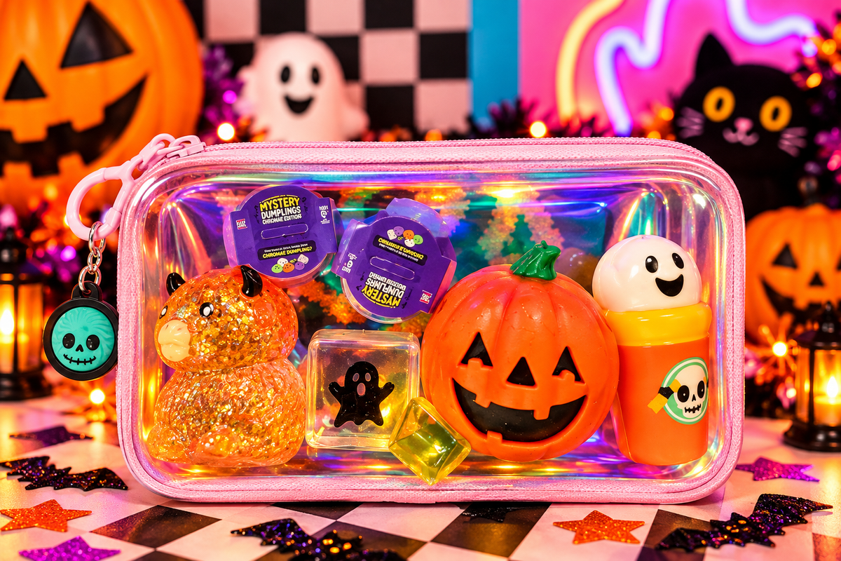 Halloween Medium Squishy Take-Along Case + Surprise Bundle
