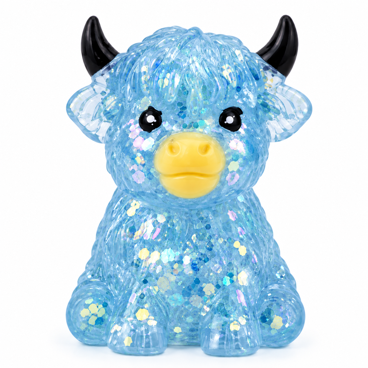 Glitter Highland Cow Squeeze Toy