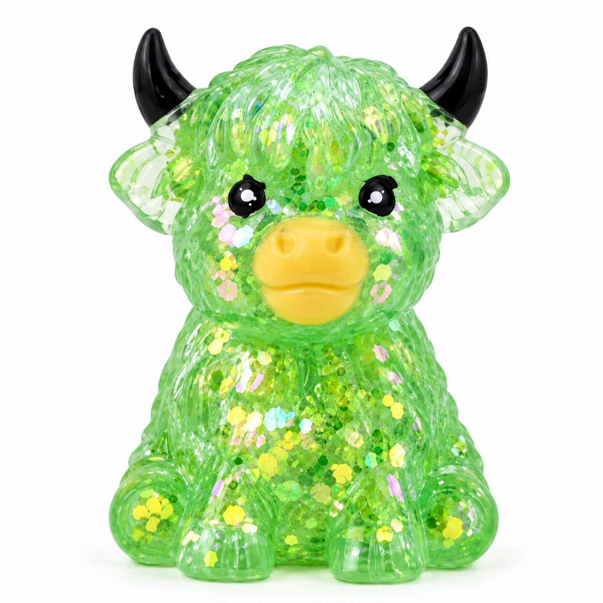Glitter Highland Cow Squeeze Toy